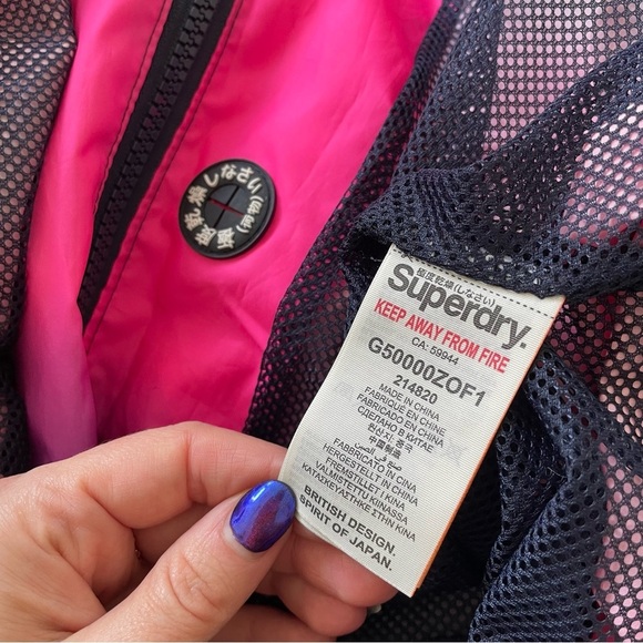 SUPERDRY Original Windcagoule Jacket Gradient Tricolor Windbreaker Jacket Sz XS - Picture 11 of 12